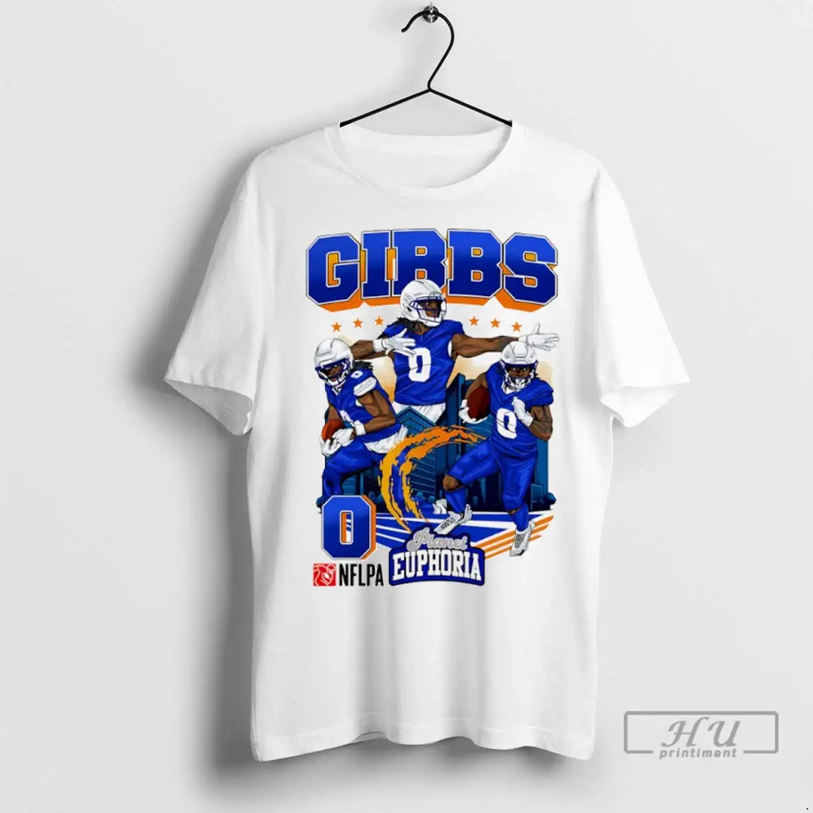 Officials Jahmyr Gibbs 0 Detroit Lions Football Comic T Shirts