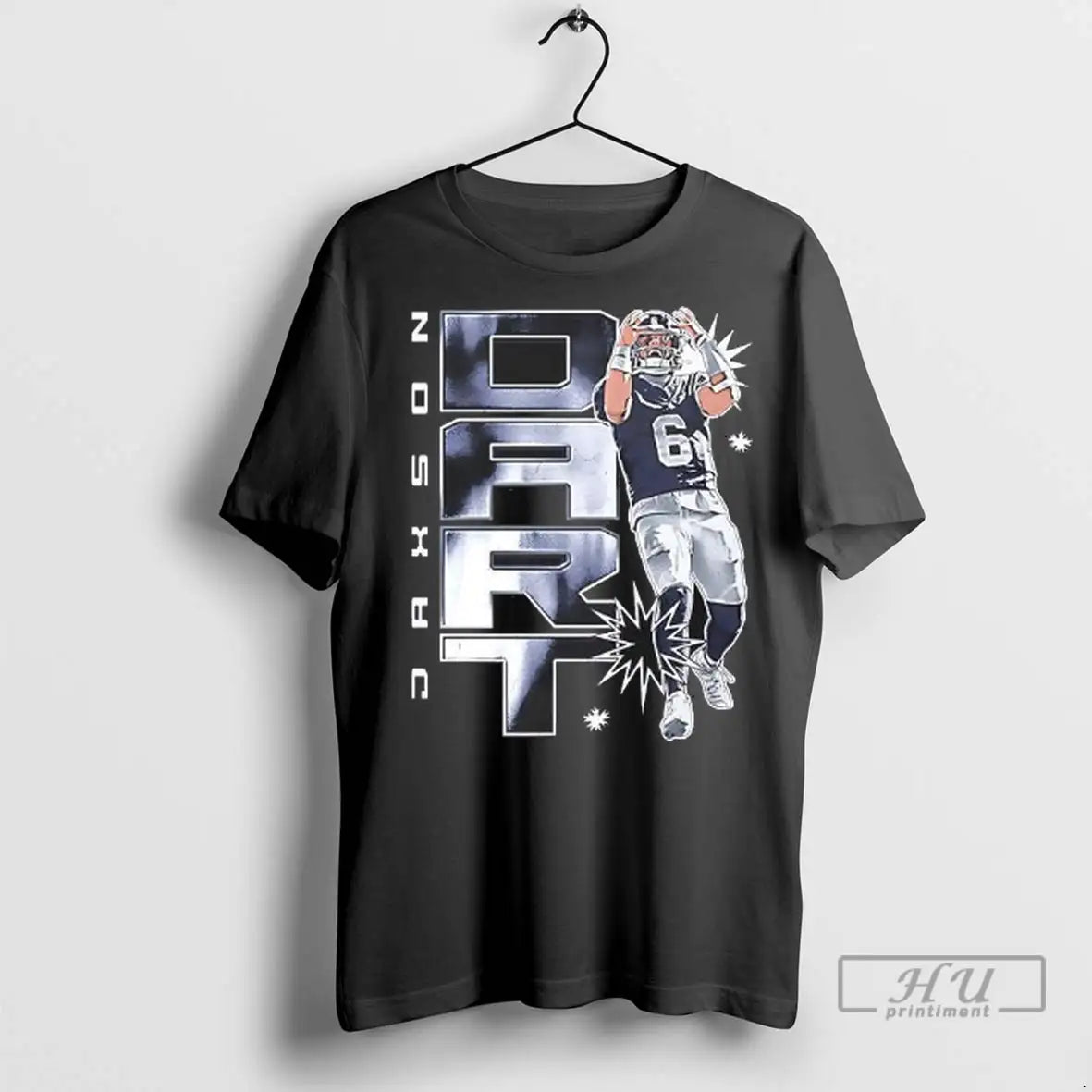 Officials Jaxson Dart New York Giants Vertical T Shirts
