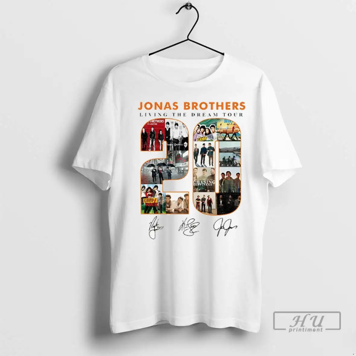 Officials Jonas Brothers 20th Anniversary Of Jonas Living The Dream Tour Singature T Shirts