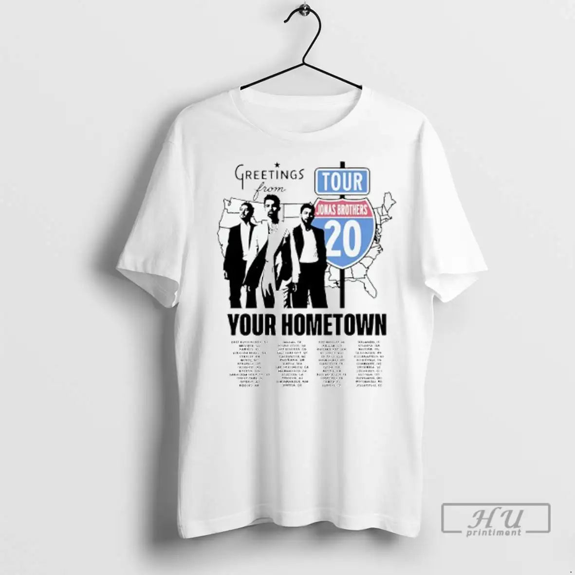 Officials Jonas Brothers Greetings From Your Hometown Route 20 Tour T Shirts