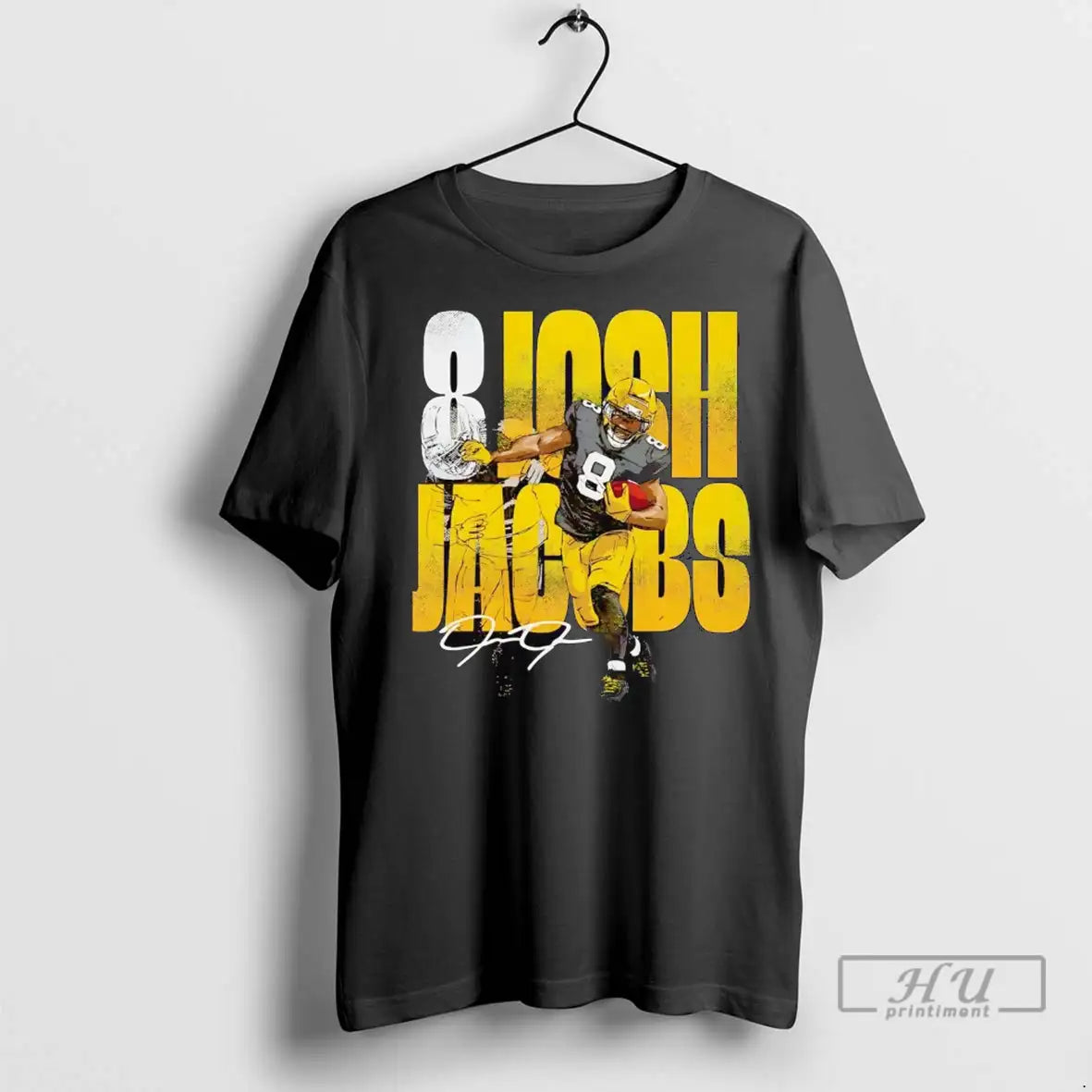 Officials Josh Jacobs Stiff Arm Signature Green Bay Packers T Shirts