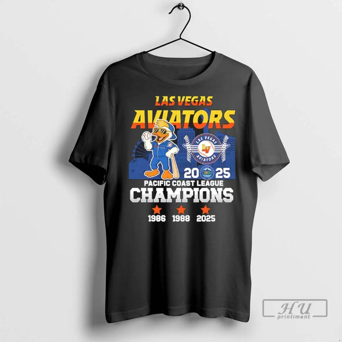Officials Las Vegas Avitors 2025 Pacific Coast League 3x Champions Mascot T Shirts