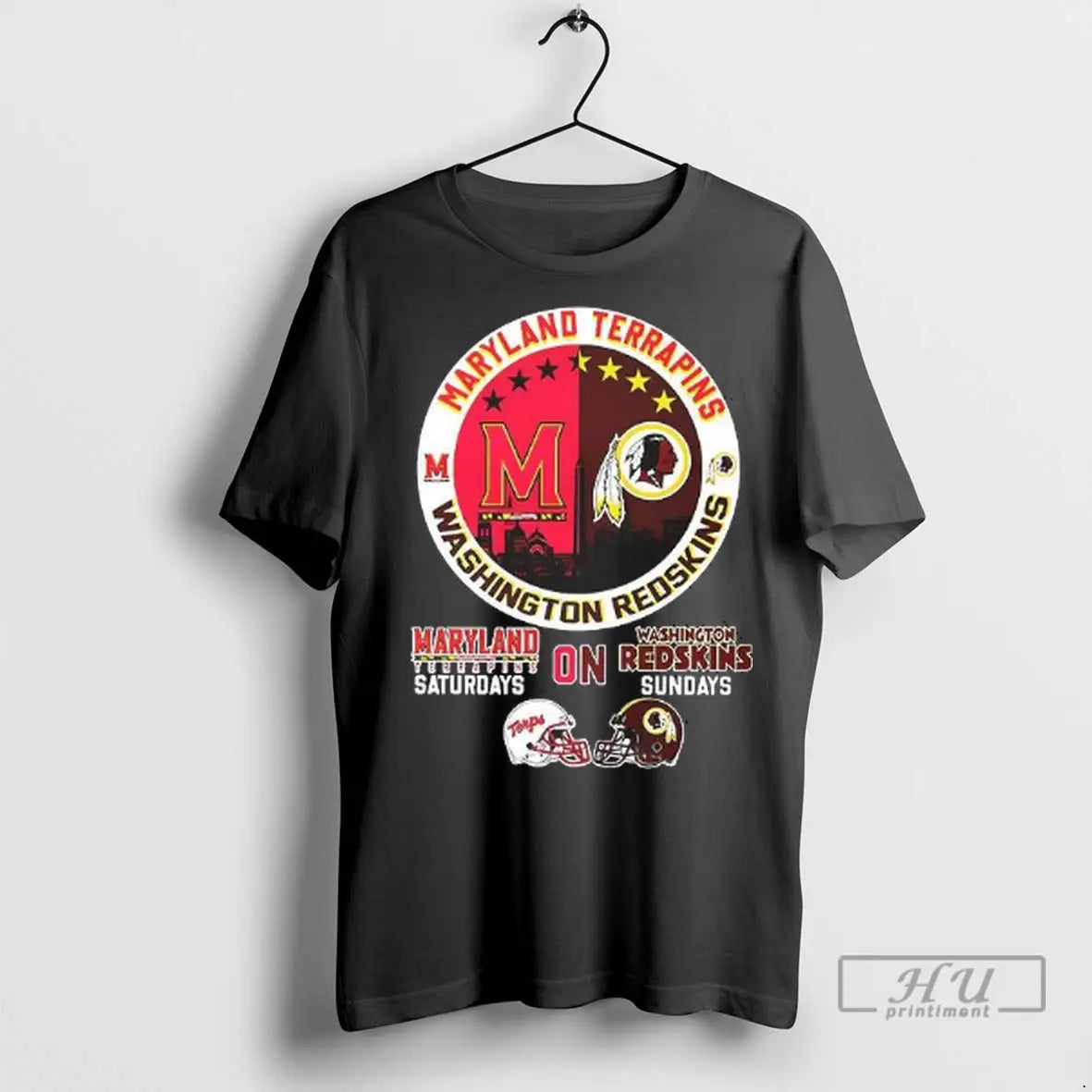 Officials Maryland Terrapins On Saturdays Washington Redskins On Sundays T Shirts