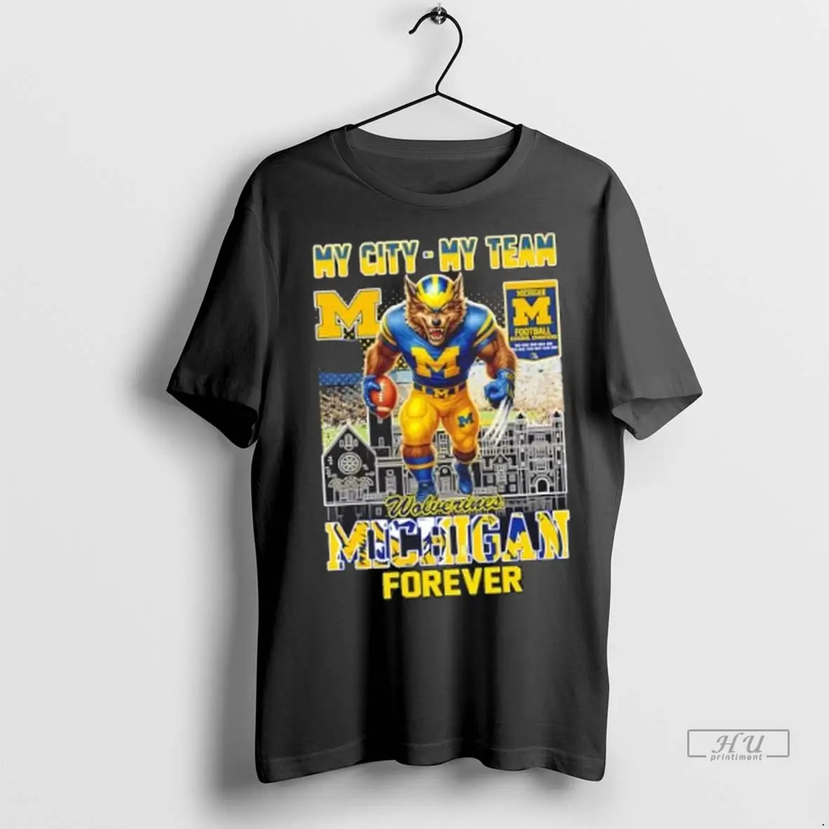 Officials My City My Team Michigan Wolverines Forever Football Mascot T Shirts