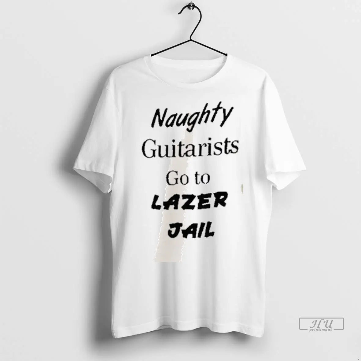 Officials Naughty Guitars Go To Lazer Jail T Shirts