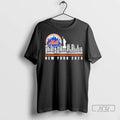 Officials New York Mets 2025 Players Names City Skyline Logo T Shirts