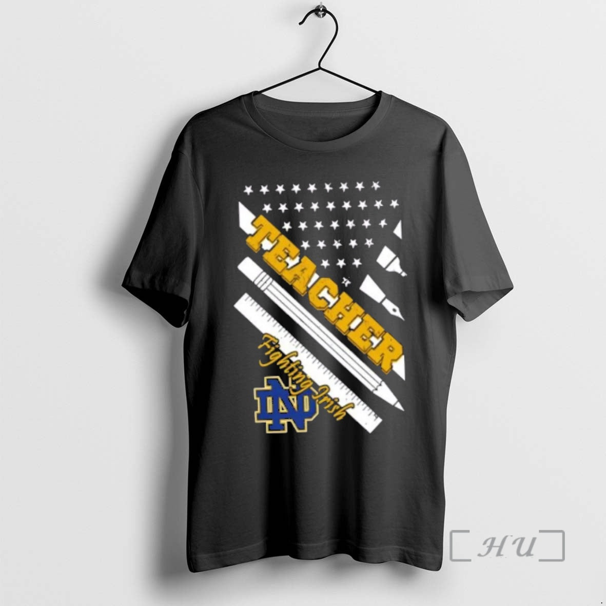 Officials Notre Dame Fighting Irish X Teacher American Flag
