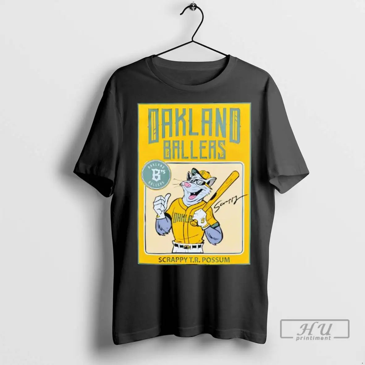 Officials Oakland Ballers Scrappy Rookie Card Ladies T Shirts