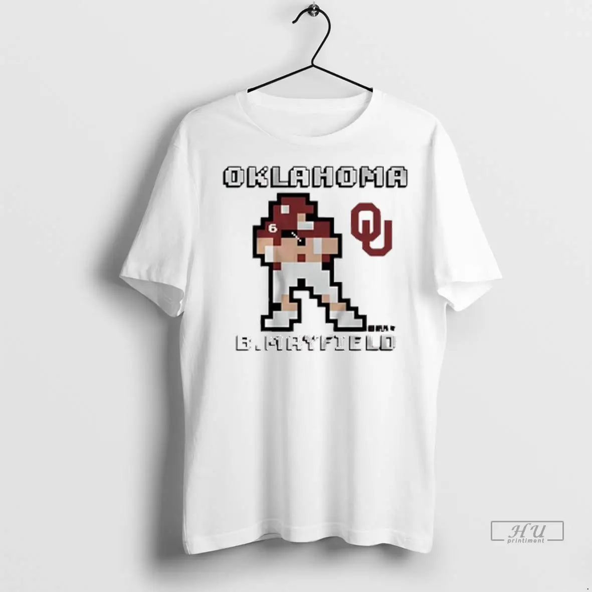 Officials Oklahoma Sooners Baker Mayfield Retro Baller Ladies T Shirts