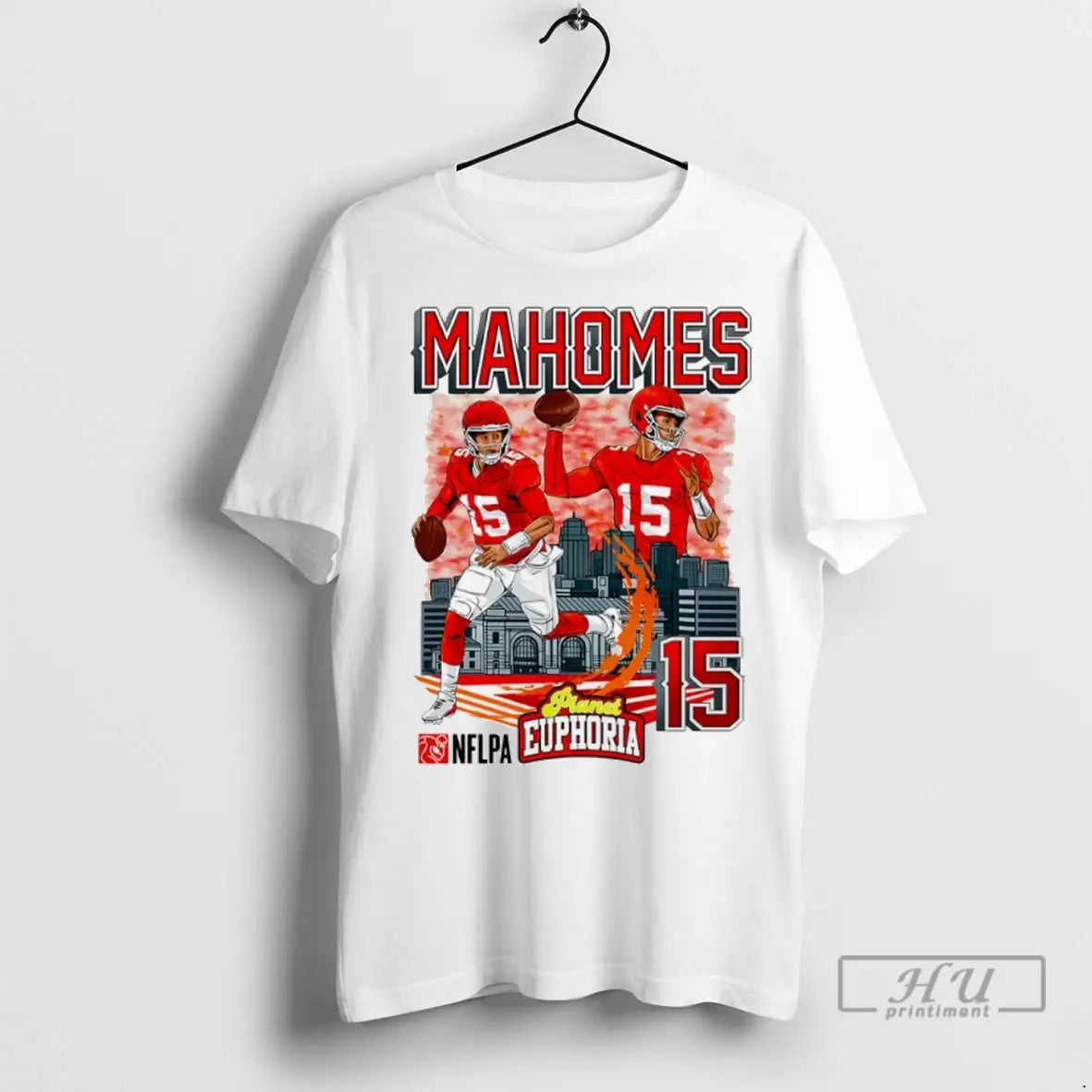 Officials Patrick Mahomes 15 Kansas City Chiefs Football Comic T Shirts