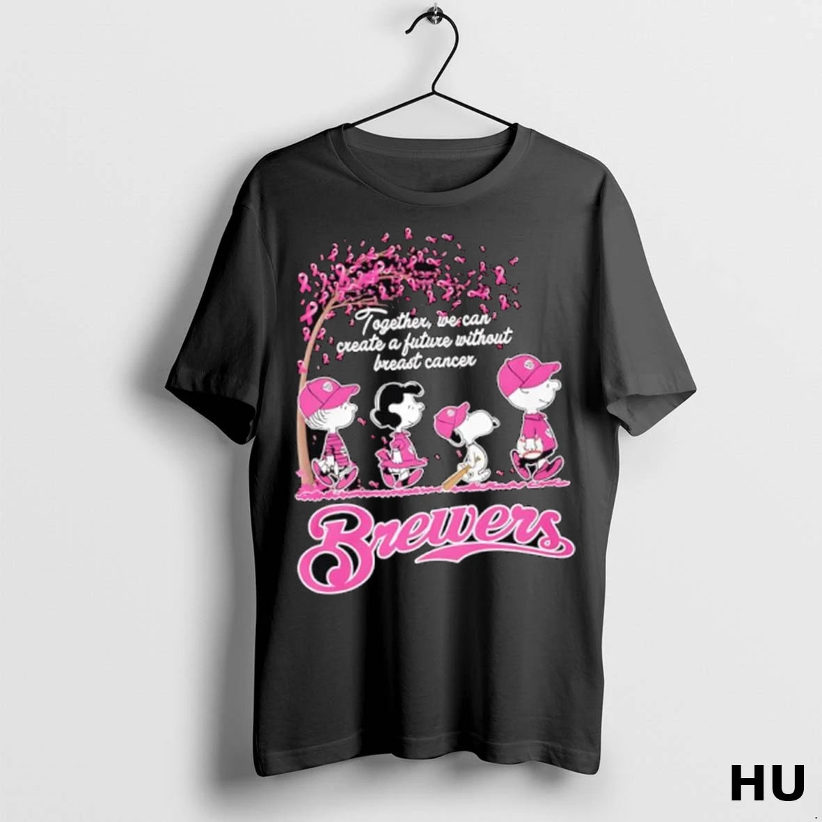 Officials Peanuts Characters Vs Milwaukee Brewers Together We Can Create A Future Without Breast Cancer