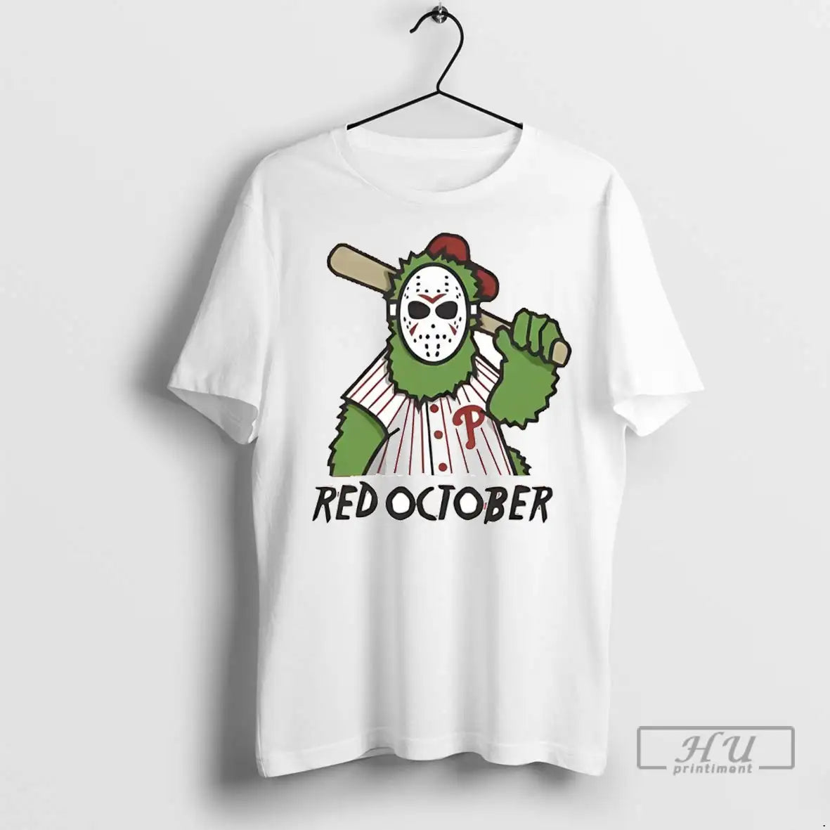 Officials Philadelphia Phillies Phanatic Jason Voorhees Red October T Shirts