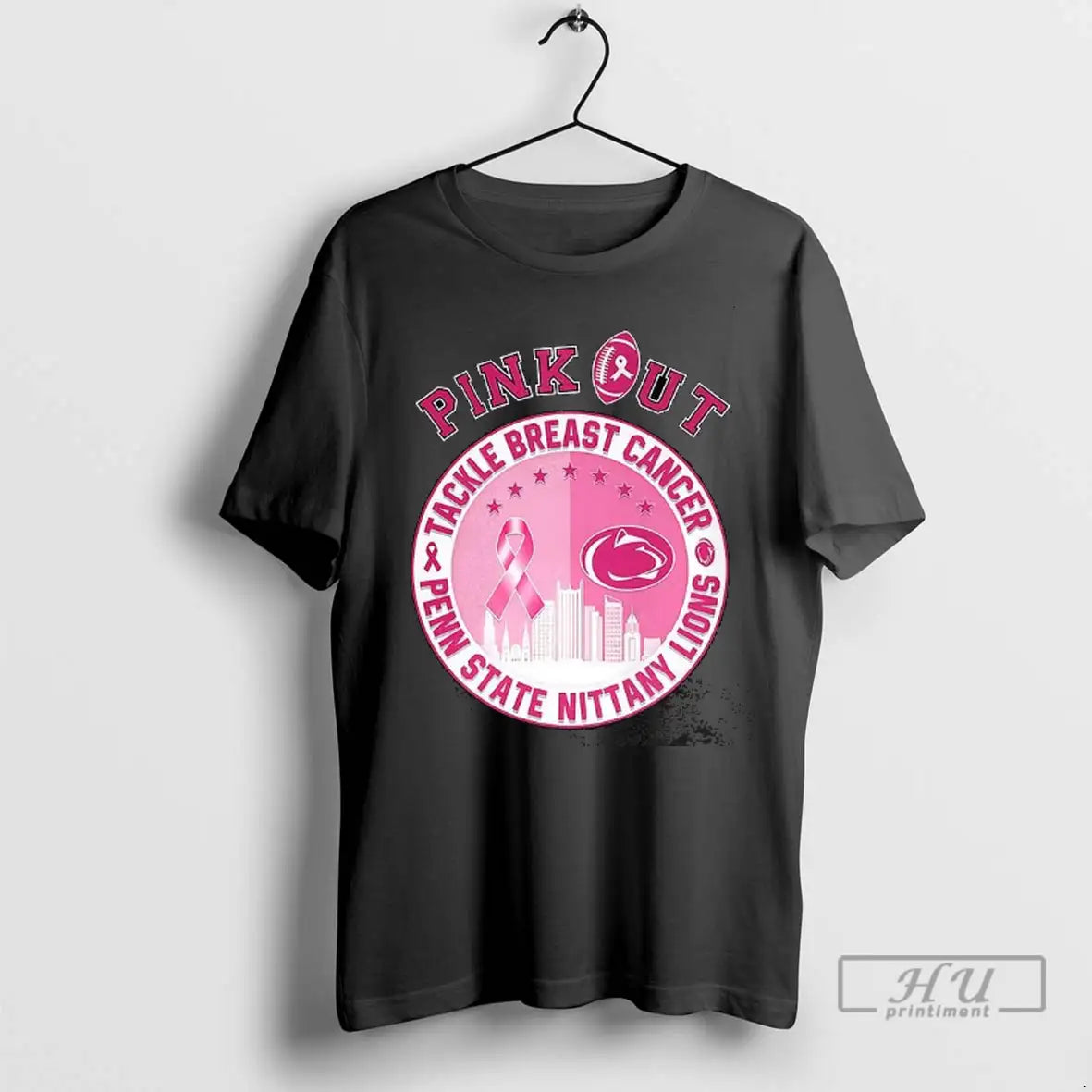 Officials Pink Out Tackle Breast Cancer Awareness Penn State Nittany Lions Football Logo Pink Ribbon