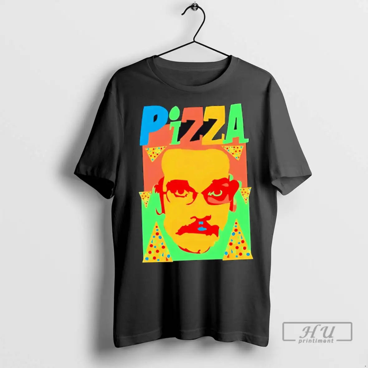 Officials Pizza Face Art T Shirts