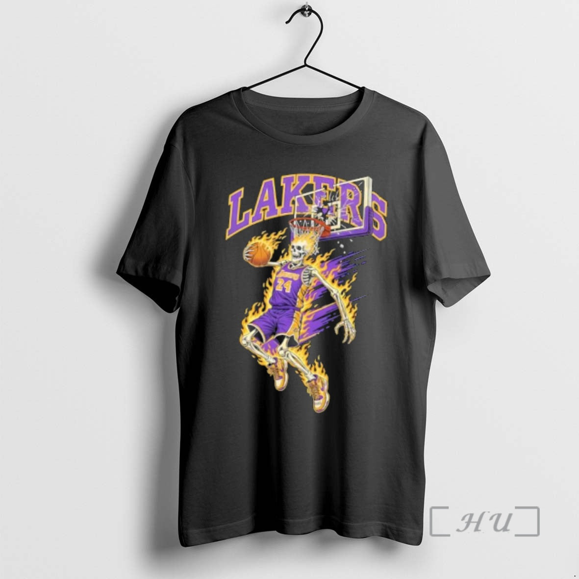 Officials Los Angeles Lakers Basketball Skeleton Player Fire