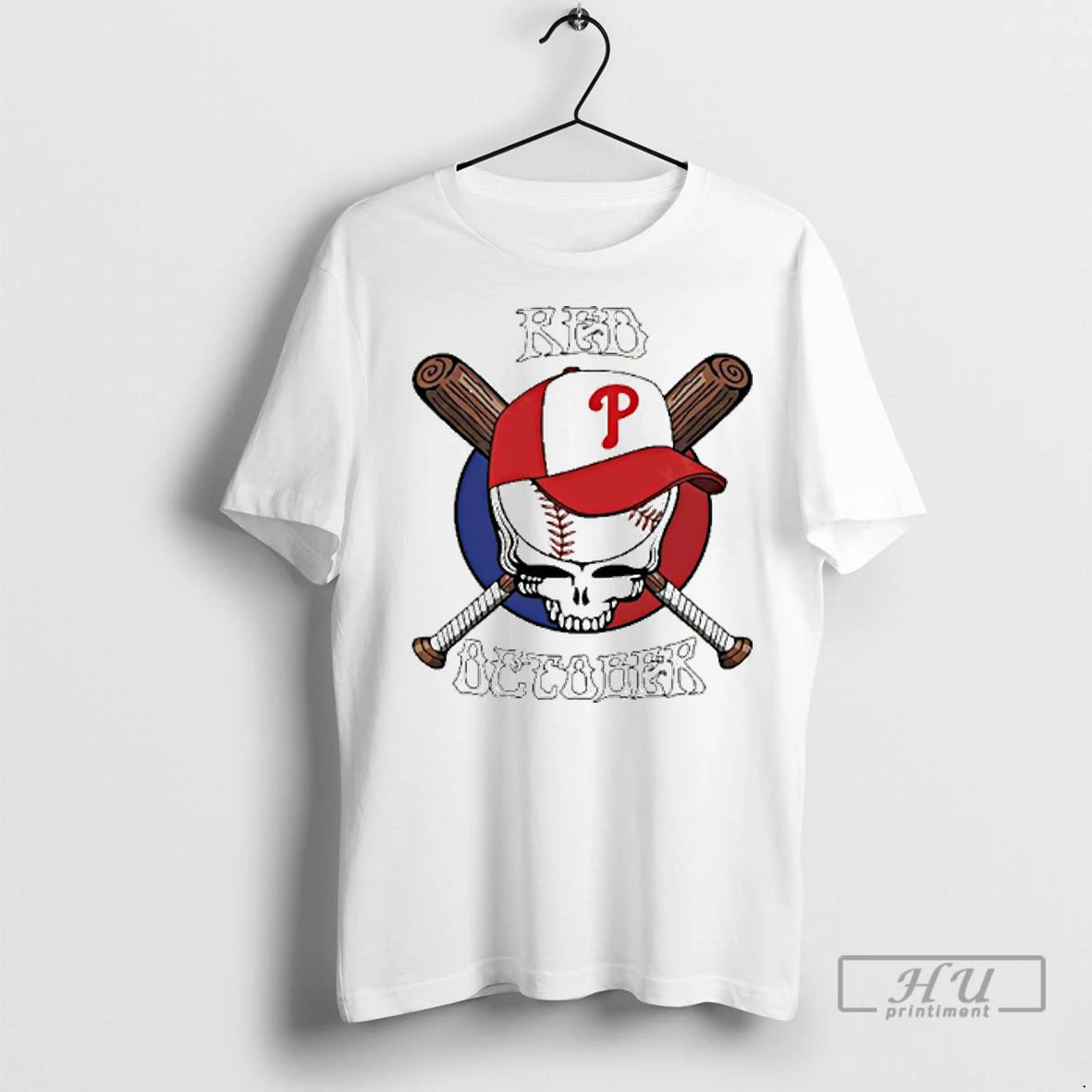 Officials Red October Stealie Phillies Playoff Grateful Red T Shirts