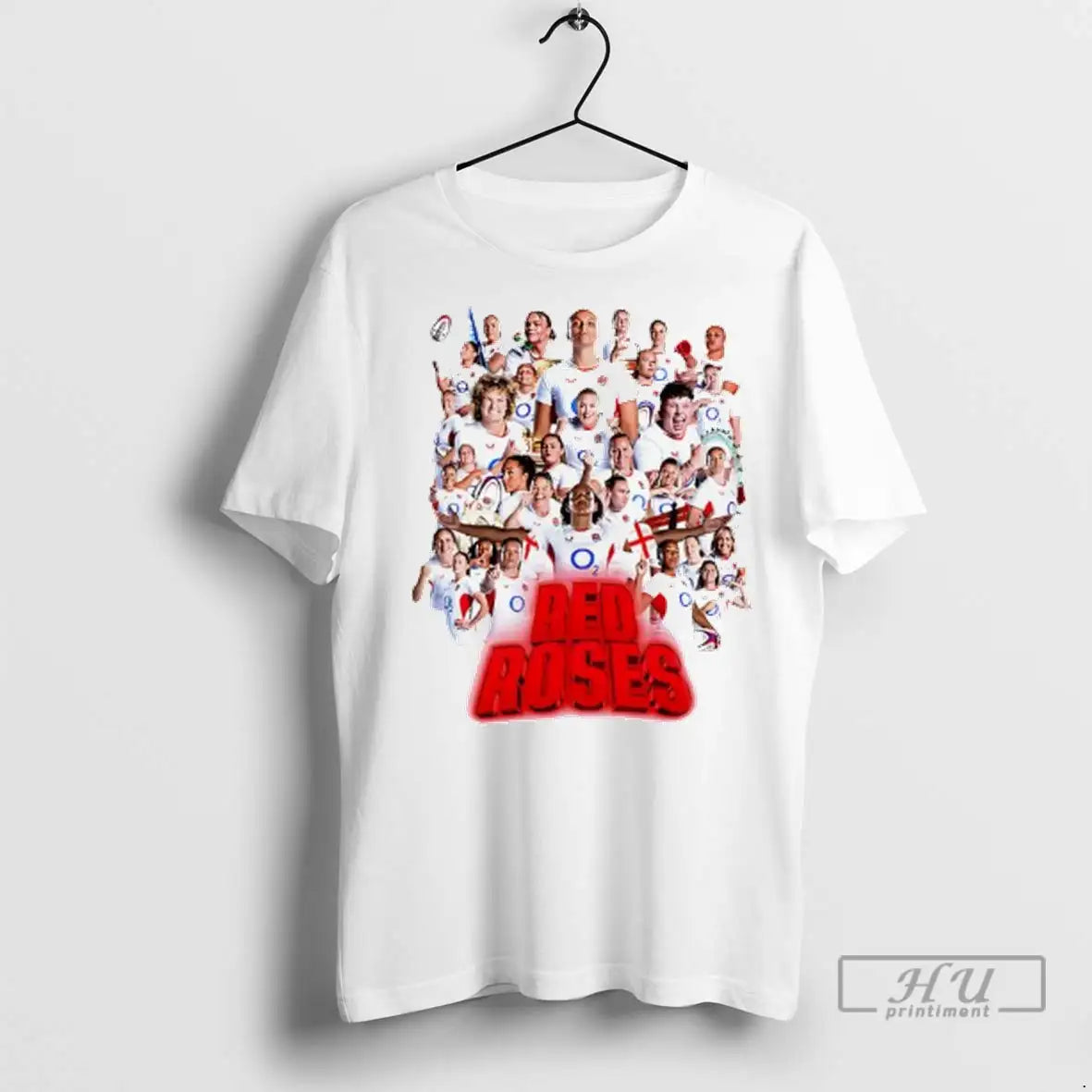 Officials Red Roses Womens Rugby World Cup 2025 Champions Graphic T Shirts