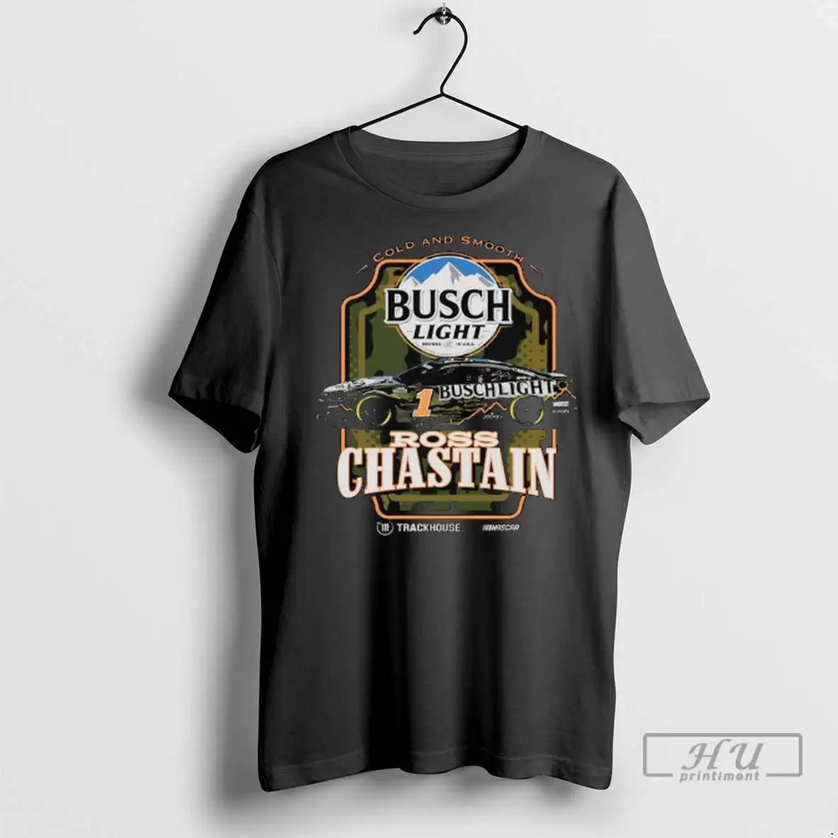 Officials Ross Chastain 1 2025 Busch Light Camo Long Sleve T Shirts