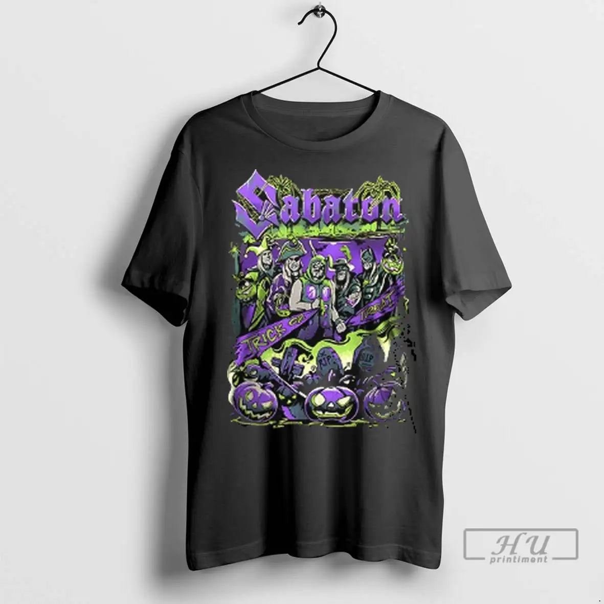 Officials Sabaton Trick Or Treat Headbang For Treats Scream For Tricks Halloween T Shirts