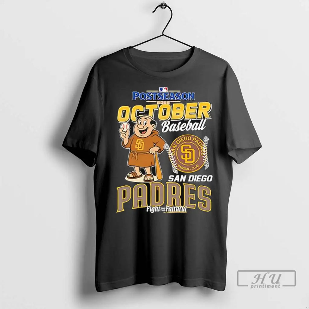 Officials San Diego Padres 2025 Postseason October Baseball Fight For The Faithful Mascot Logo Ladies