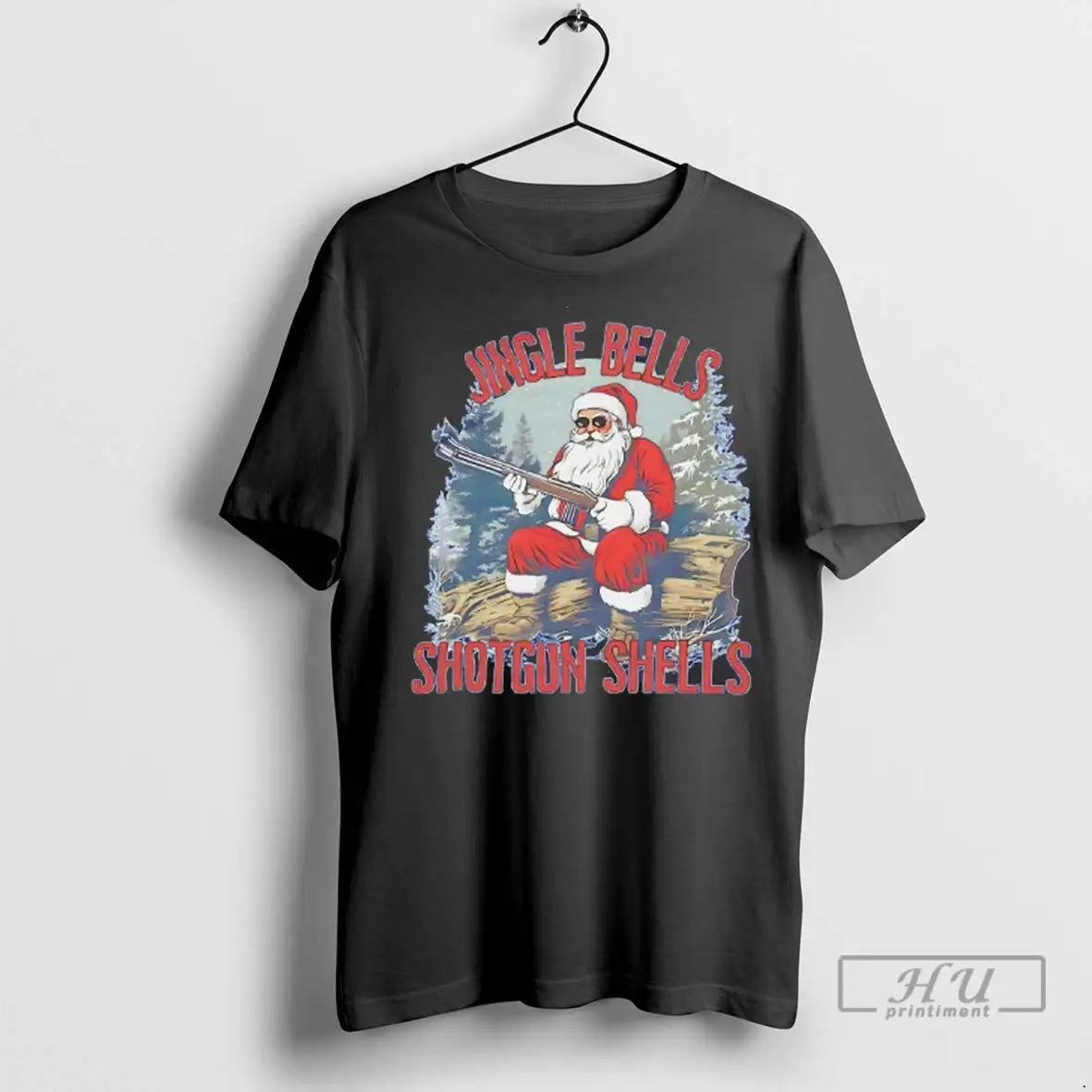 Officials Santa Claus Jingle Bells Shotgun Shells Christmas T Shirts