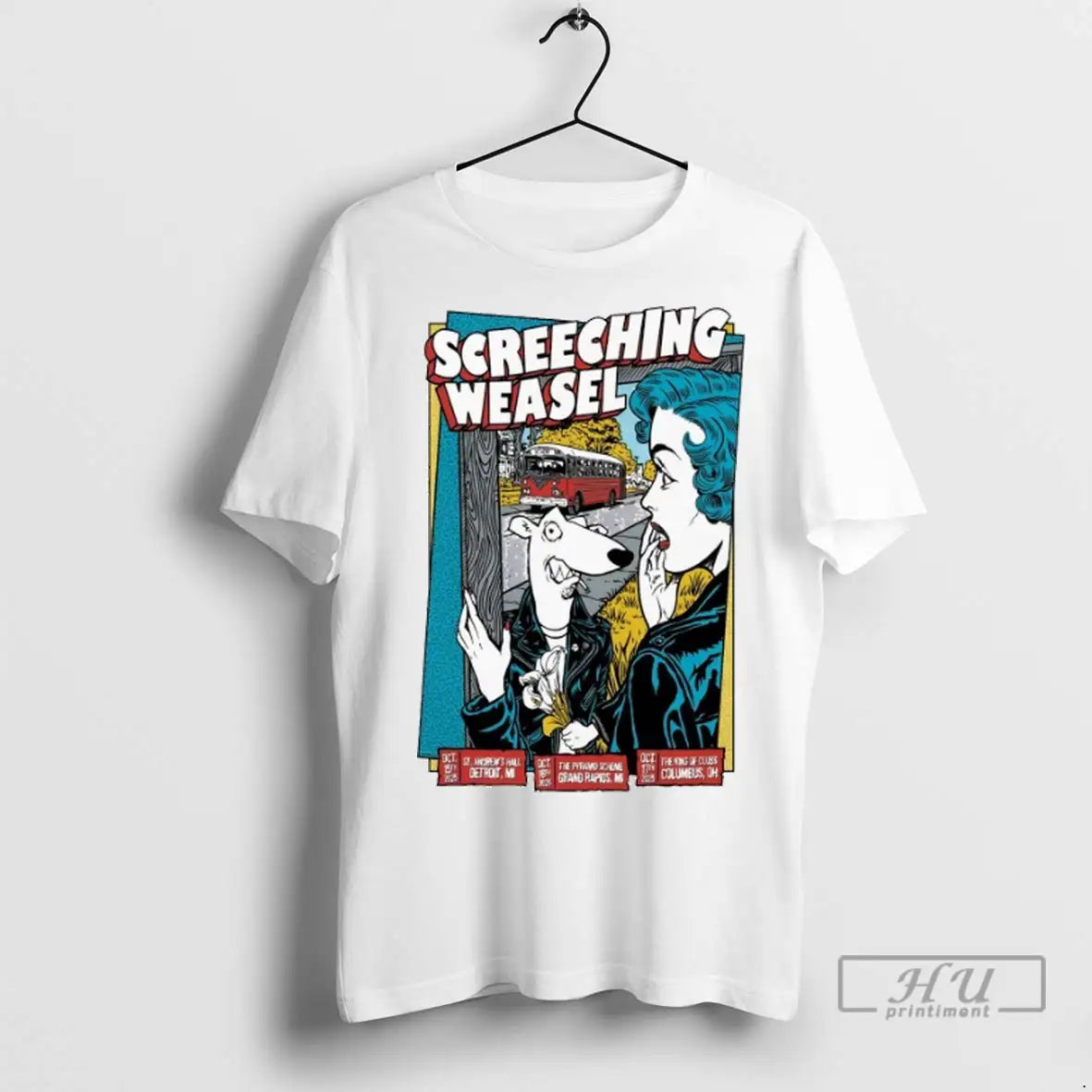 Officials Screeching Weasel Oct 16 2025 Pyramid Scheme In Grand Rapids Mi T Shirts