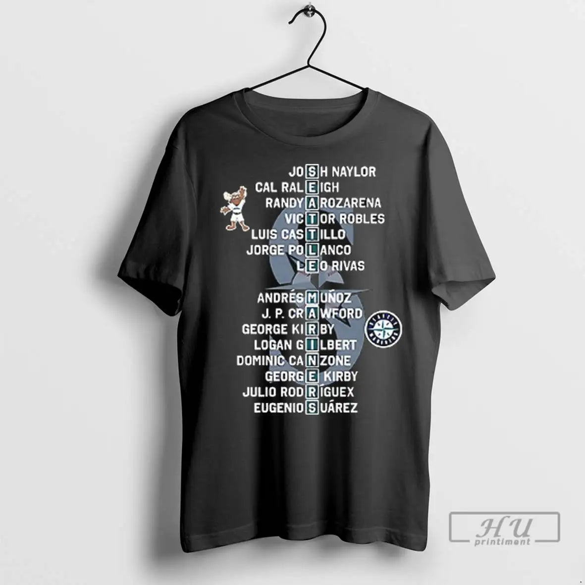 Officials Seattle Mariners October Baseball 2025 Player List 2 Sided T Shirts