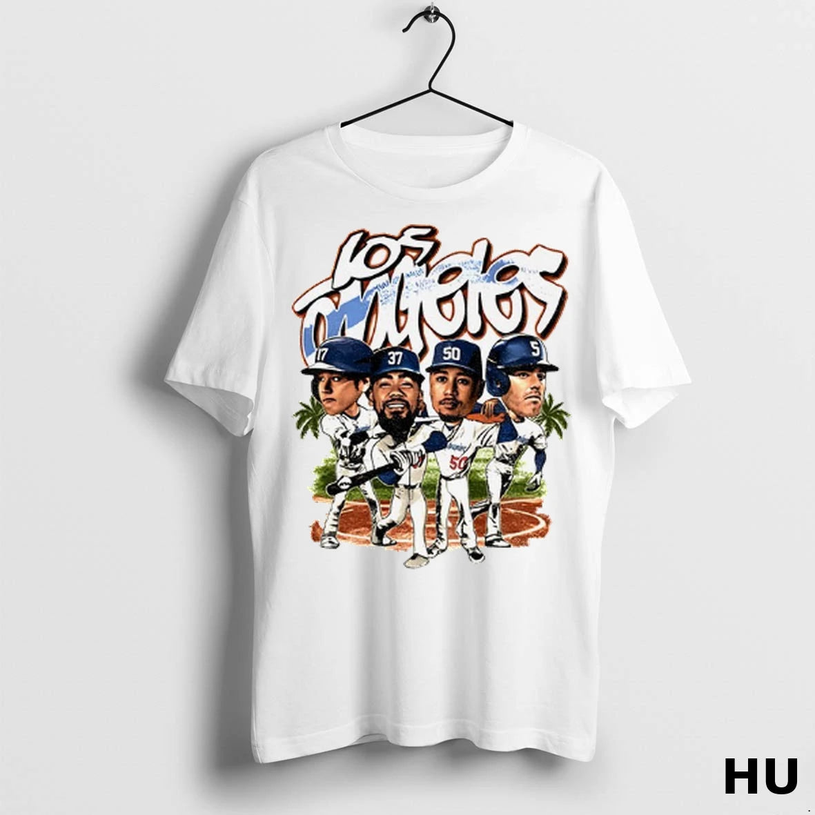 Officials Shohei Ohtani Teoscar Hernandez Mookie Betts Freddie Freeman Los Angeles Dodgers Caricature Mlb Summer