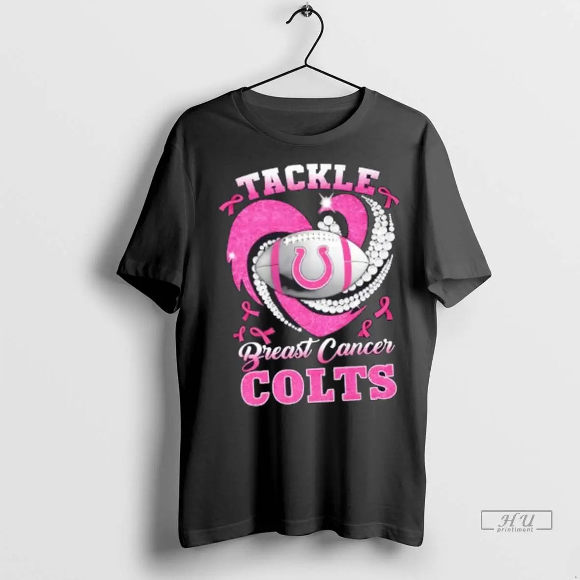Officials Tackle Breast Cancer Indianapolis Colts Football Diamond Heart T Shirts