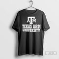 Officials Texas Am Aggies University 1876 Thick Lined Landscape 2 Sided T Shirts