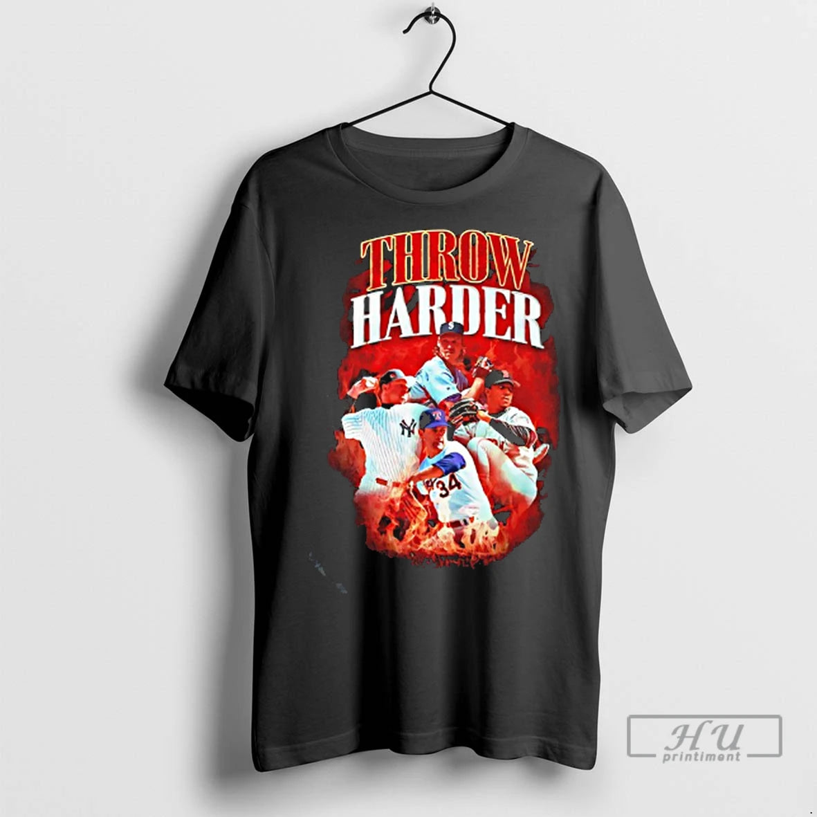 Officials Throw Harder Yankees Rangers Red Sox Mariners Player Flame T Shirts