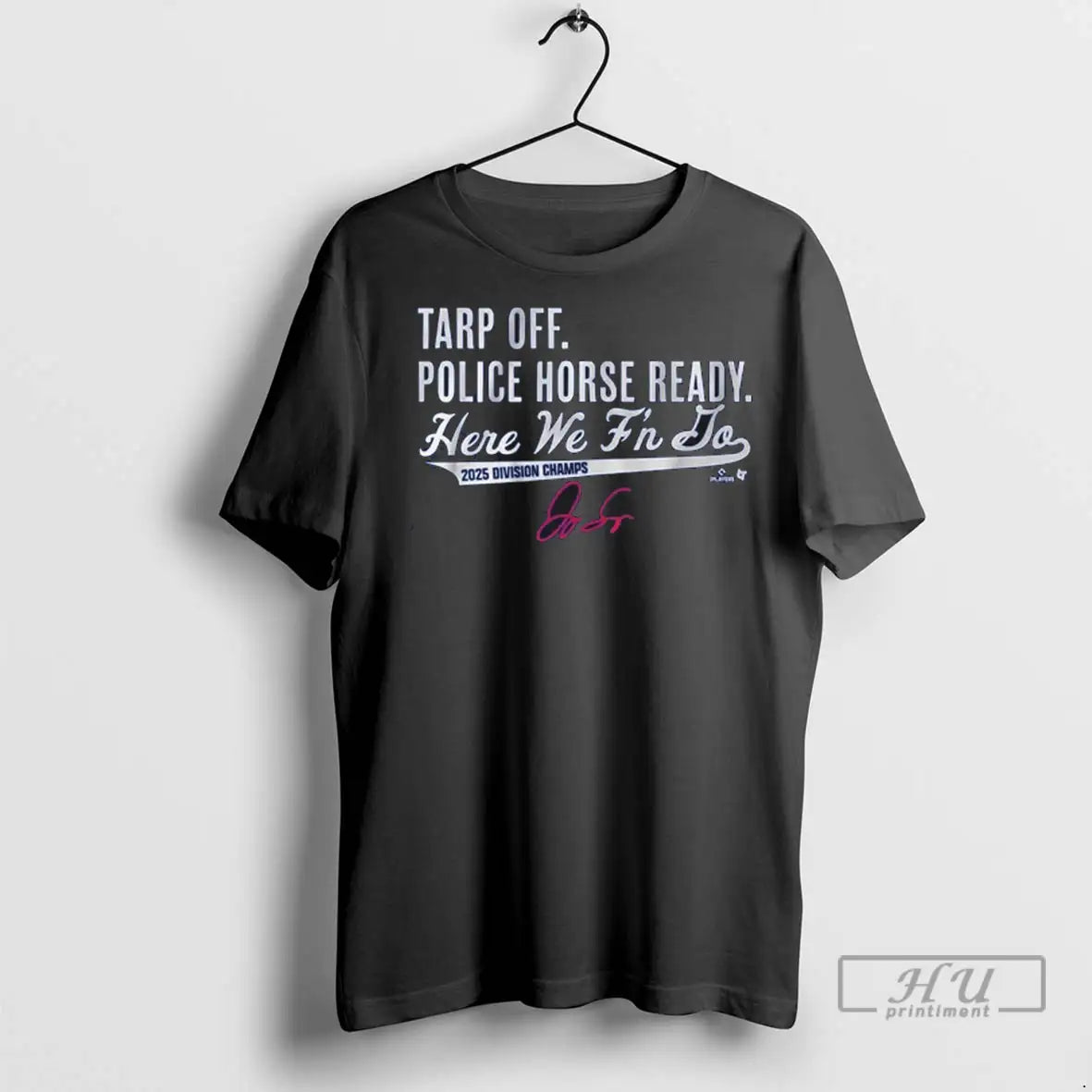 Officials Toronto Blue Jays Mlb George Springer Tarp Off Police Horse Ready Here We Fn