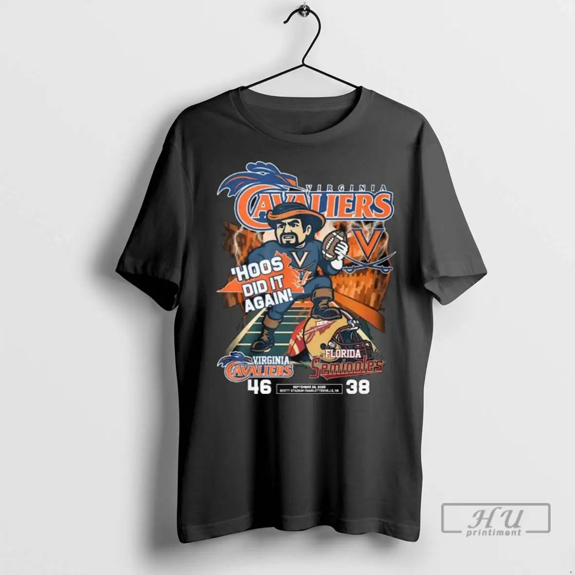 Officials Virginia Cavaliers Win 46 38 Florida Seminoles Hoos Did It Again Mascot 2025 Long