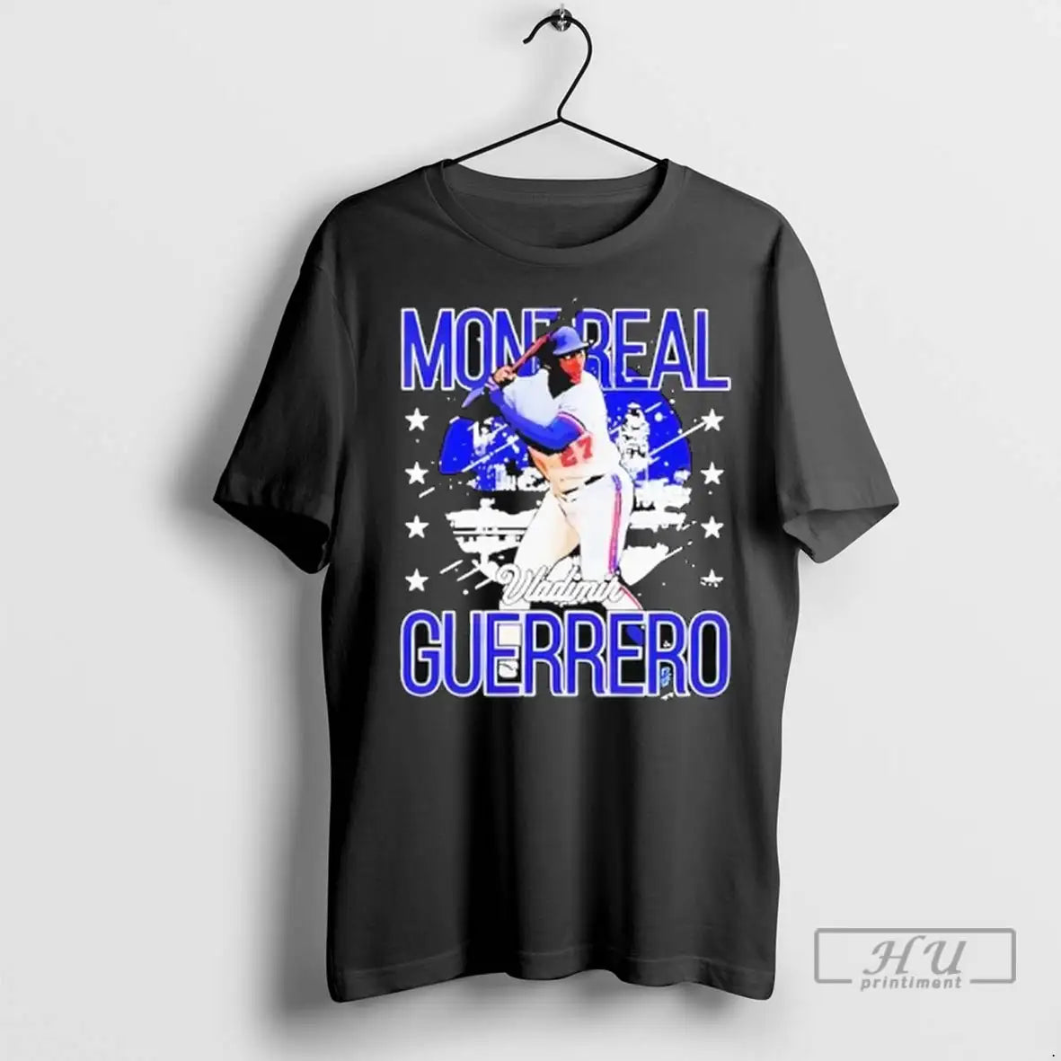 Officials Vladimir Guerrero Montreal Skyline Swing Ladies T Shirts
