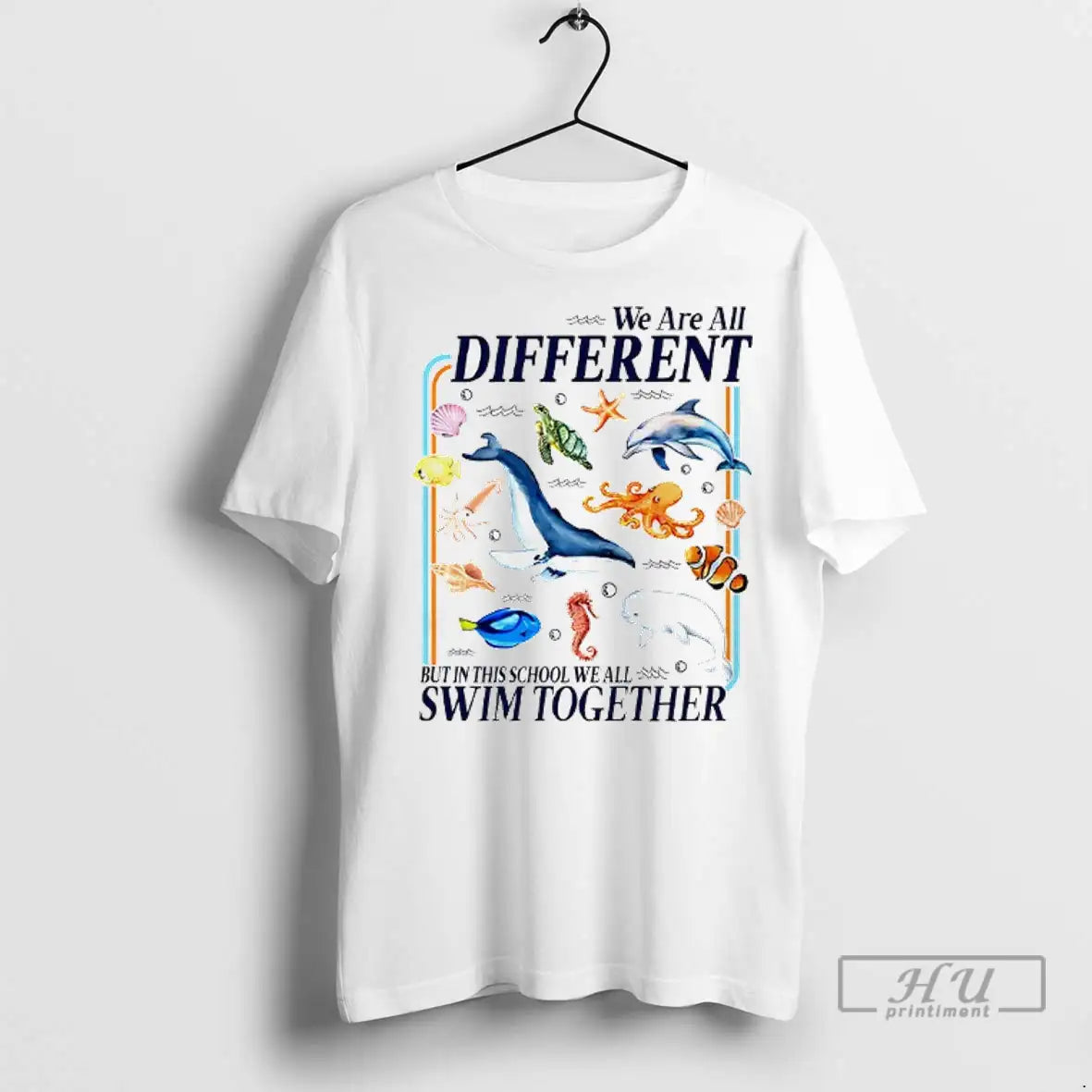 Officials We Are All Different But In This School We All Swim Together T Shirts