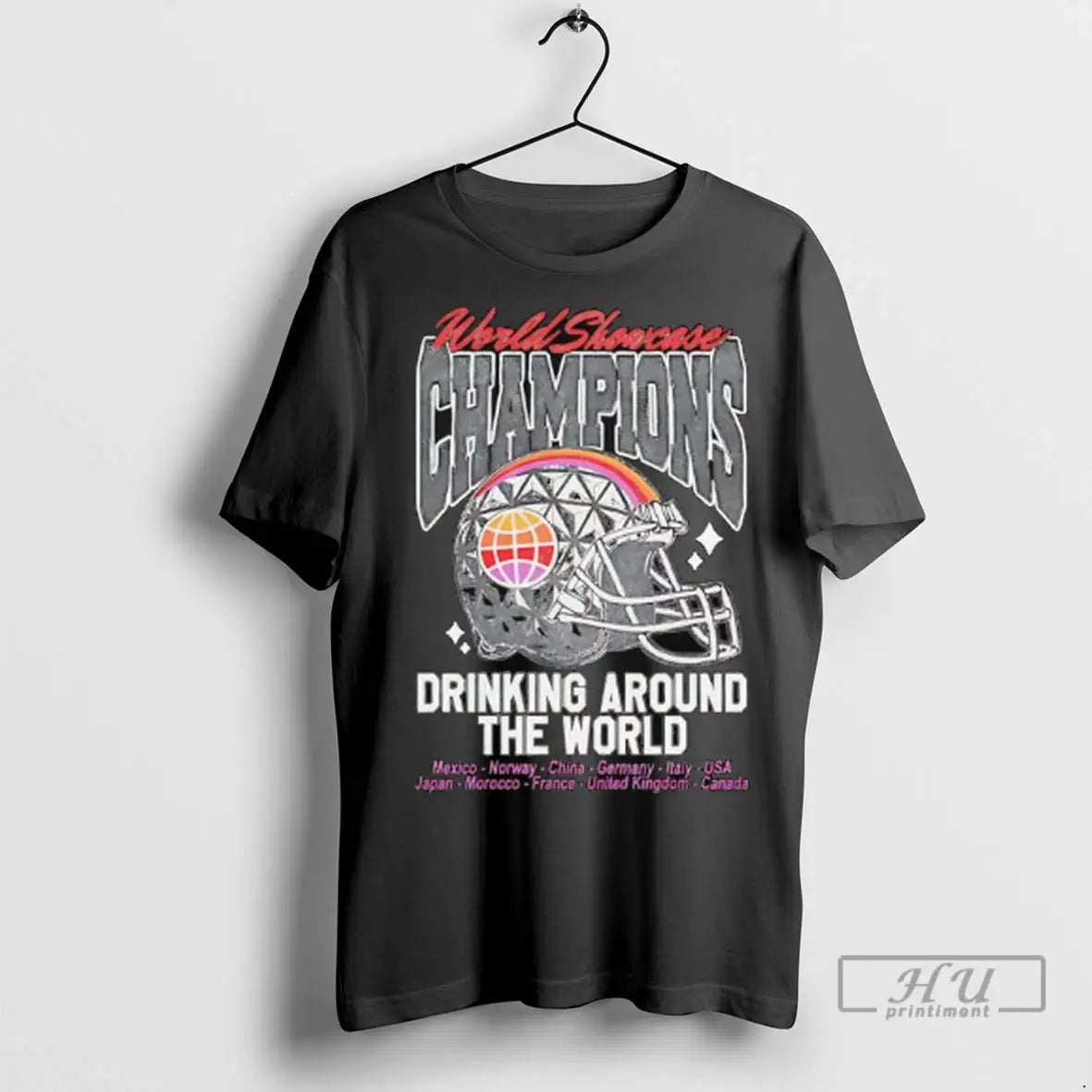Officials World Showcase Champions Drinking Around The World Mvp Helmet Ladies T Shirts