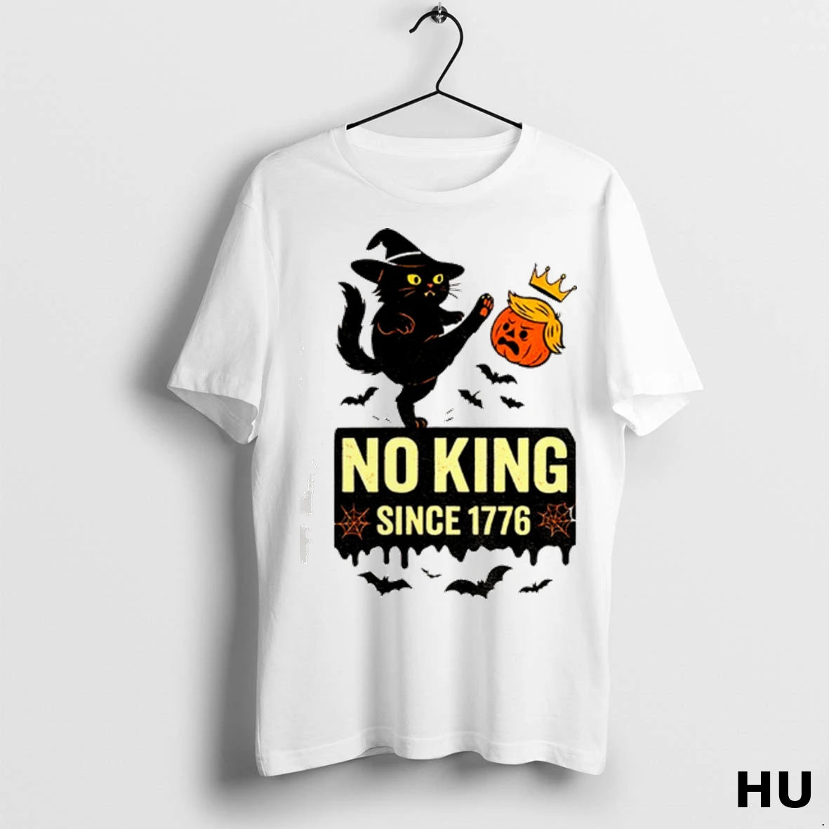 Officials Black Cat Halloween No King Since 1776 Protest Subtle Anti Trump Classic Rouxnb