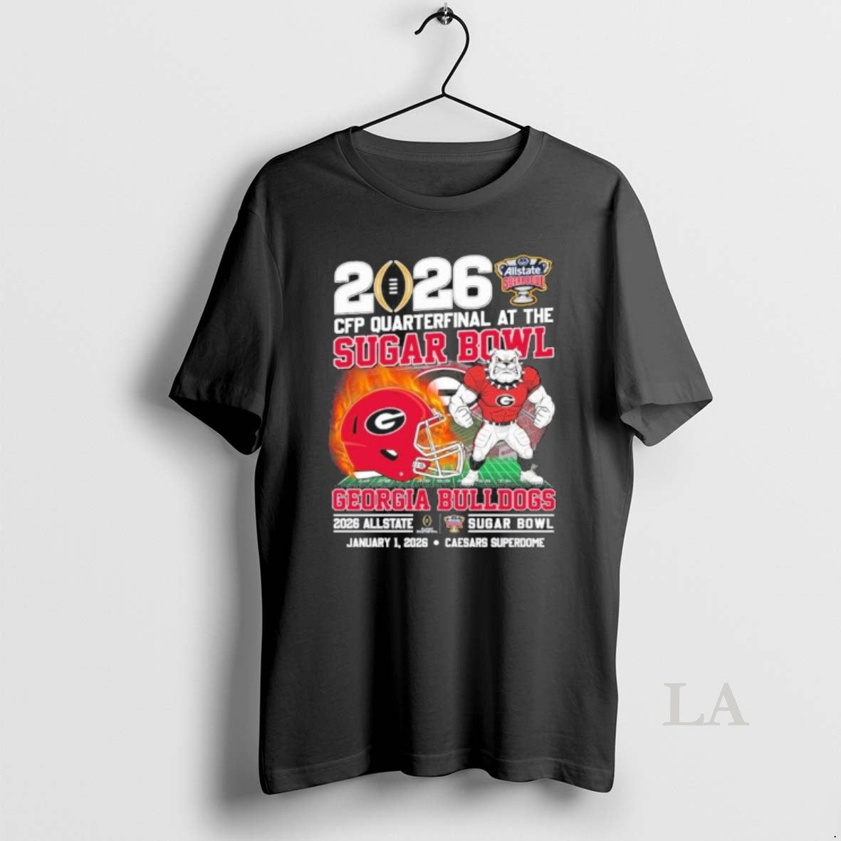 Original 2026 Cfp Quarterfinal At The Sugar Bowl Georgia Bulldogs Mascot