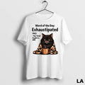 Original Angry Cat Word Of The Day Exhaustipated Definition Too Tired To Give A Shit