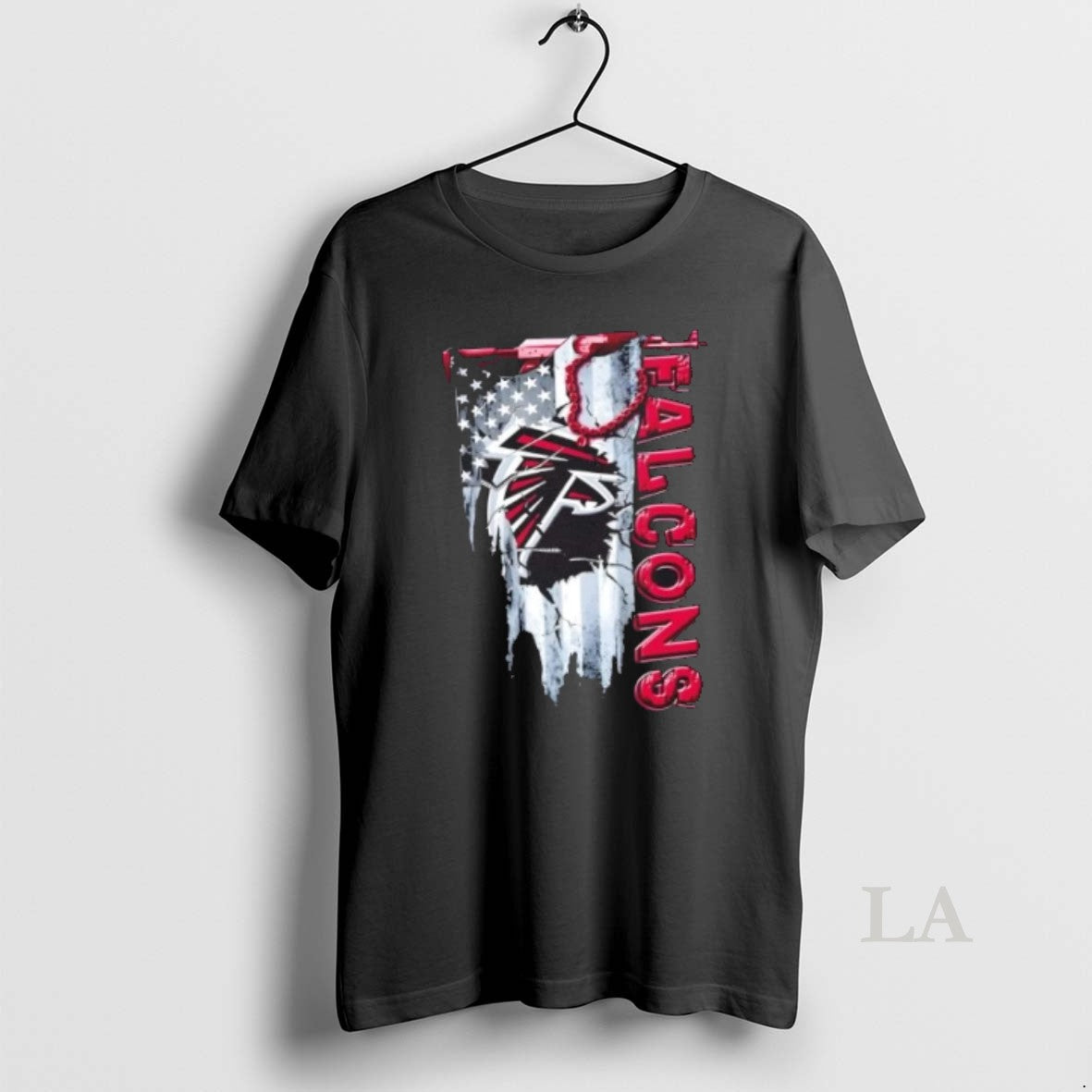 Original Atlanta Falcons Football Battle Shattered Usa Flag Rip Design