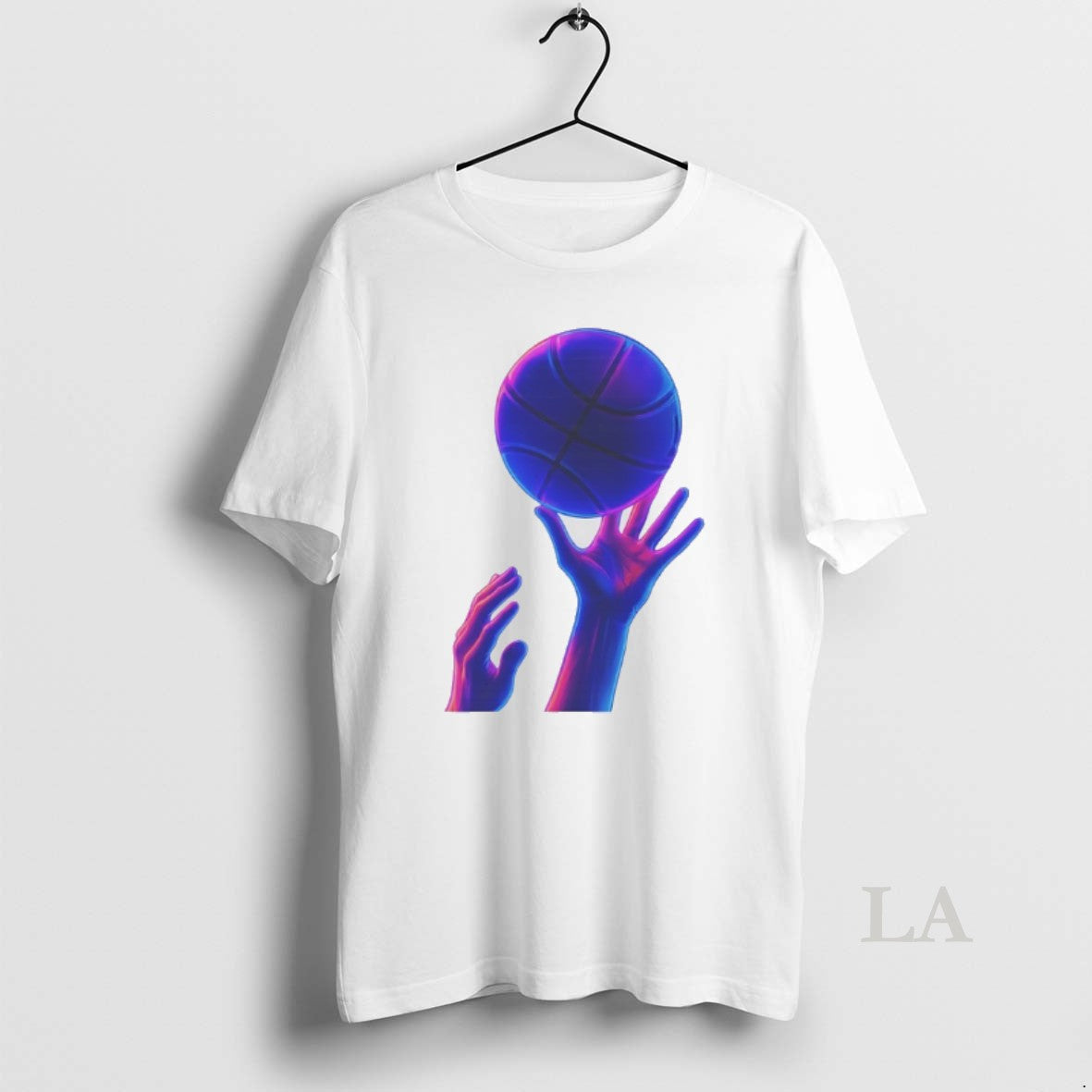 Original Basketball Hands Neon Vaporwave Graphic