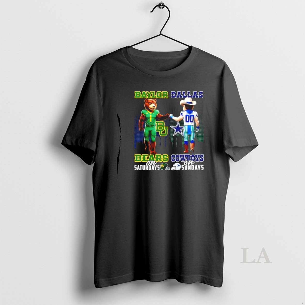 Original Baylor Bears On Saturdays Vs Dallas Cowboys On Sundays Mascot Skyline