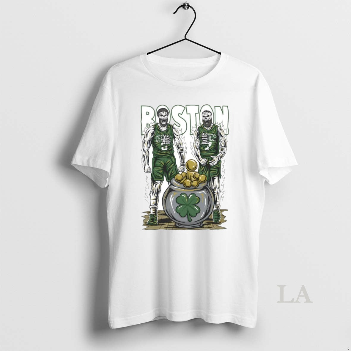 Original Boston Celtics Basketball Where Champions Live Pots Of Gold Skeleton Players Circle