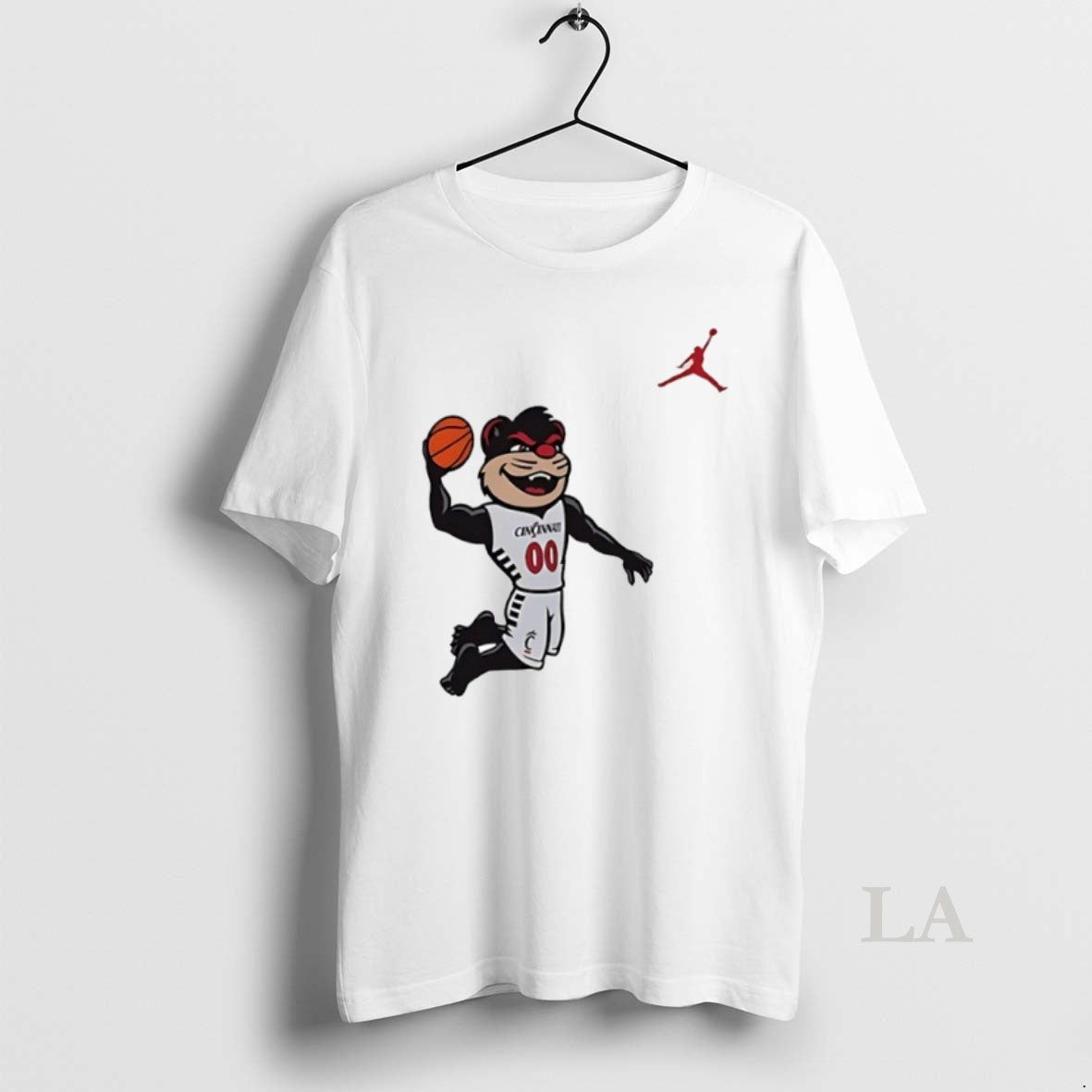 Original Cincinnati Bearcats Mascot Playing Basketball Circle