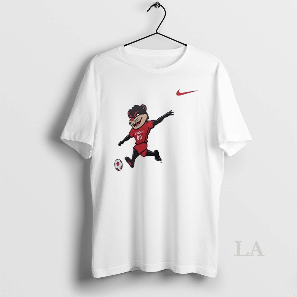 Original Cincinnati Bearcats Mascot Playing Soccer Circle