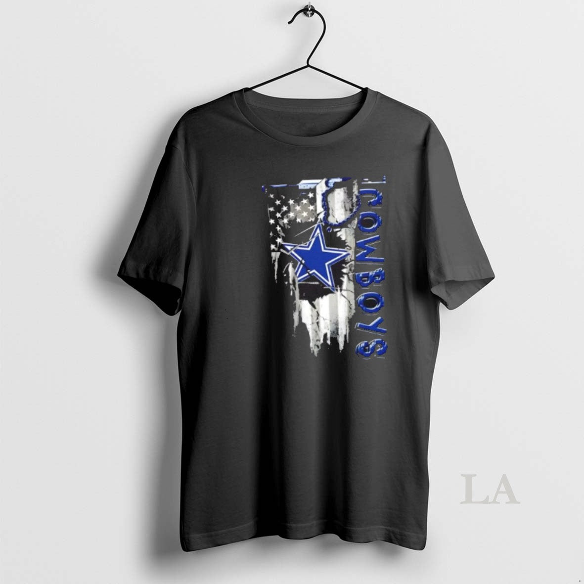 Original Dallas Cowboys Football Battle Shattered Usa Flag Rip Design