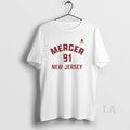 Original Dawson Mercer 91 New Jersey Devils Nhl Player Number And Name