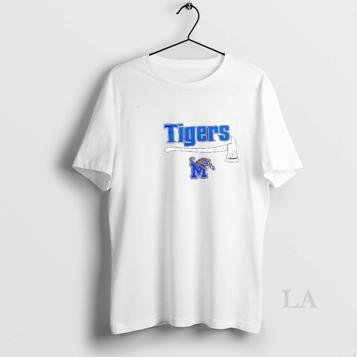 Original Firefighter Fire Dept Always Ready Memphis Tigers 2 Sided