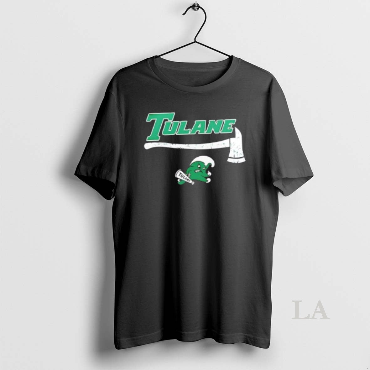 Original Firefighter Fire Dept Always Ready Tulane Green Wave 2 Sided