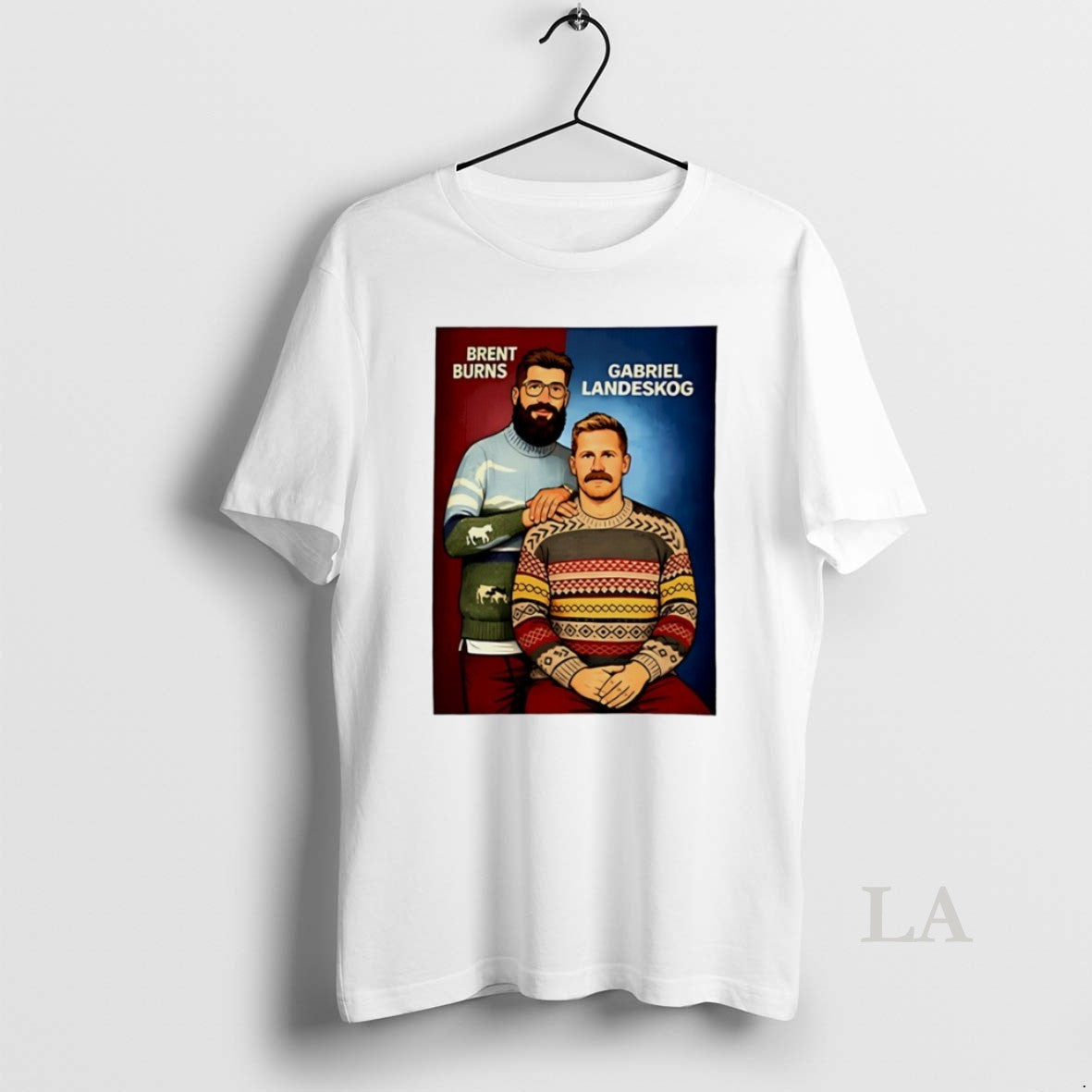 Original Gabriel Landeskog And Brent Burns Step Brother Cartoon Circle